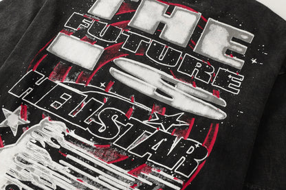 Hellstar The Future Goggles Graphic Print Streetwear Tee Washed Black