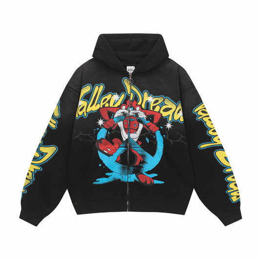 Vale Forever Taz Zip Up Hoodie 'Black'