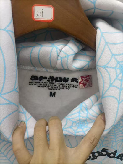 Sp5der AOP Web Hoodie 'Heather Grey'