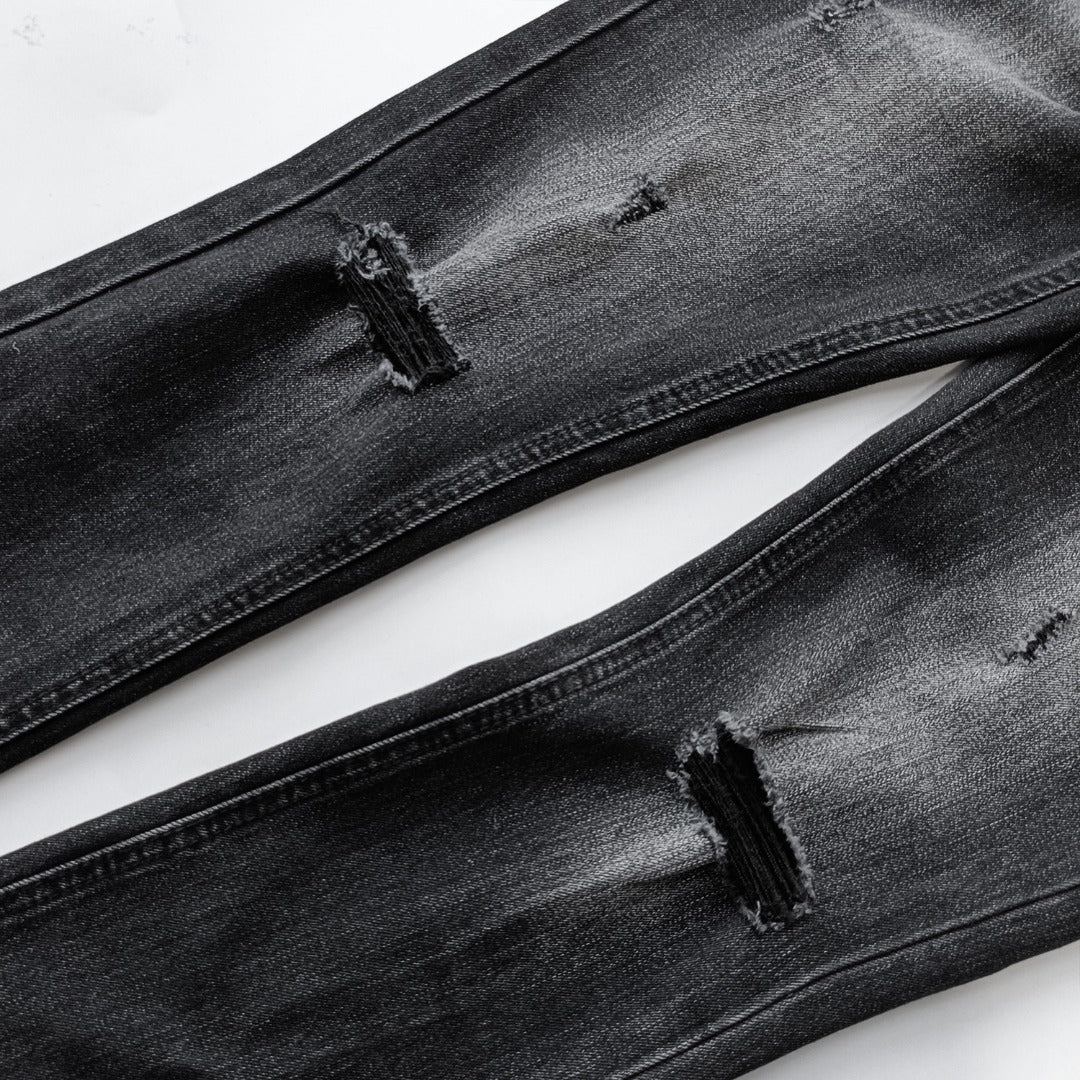 Ksubi Chitch Slim Men's Ripped Washed Black Jeans