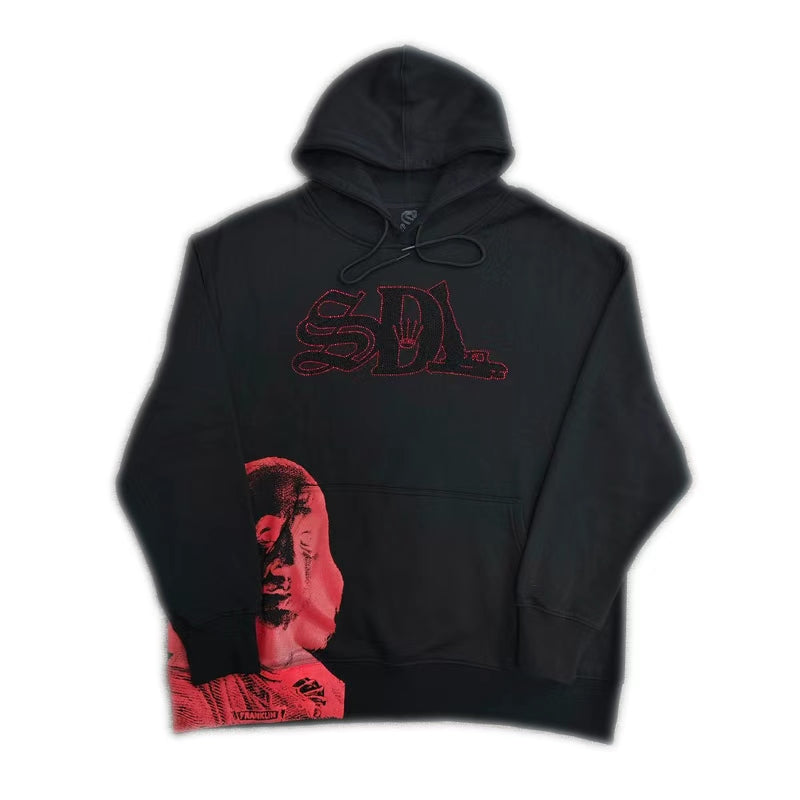 SDL Franklin Rhinestone Graphic Hoodie