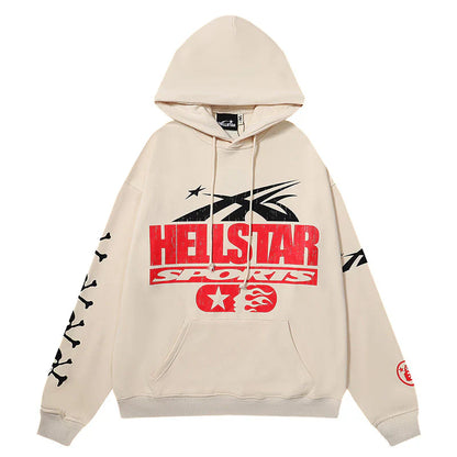 Hellstar If You Dont Like Us Beat Us Hoodie Grey