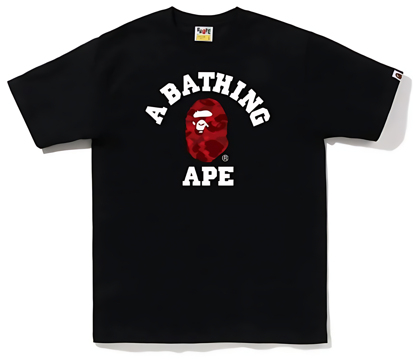 A Bathing Ape Color Camo College Tee Red Camo