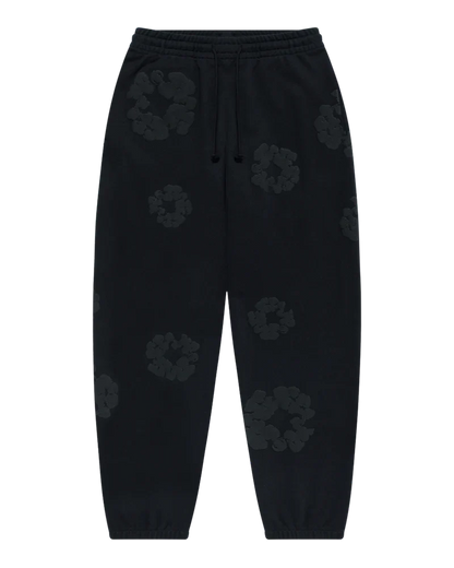 Denim Tears Cotton Wreath Sweatpants Black Monochrome