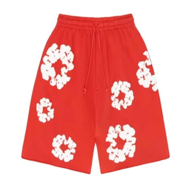 Denim Tears Cotton Wreath Shorts Red