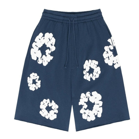 Denim Tears Cotton Wreath Shorts Navy