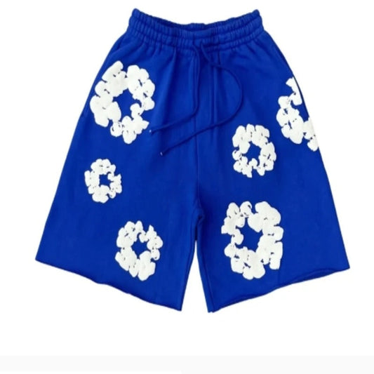 Denim Tears Cotton Wreath Shorts Blue