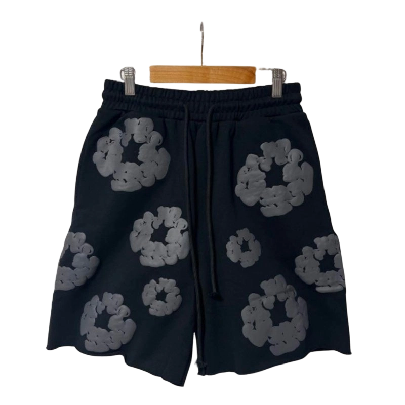 Denim Tears Cotton Wreath Shorts Black/Grey