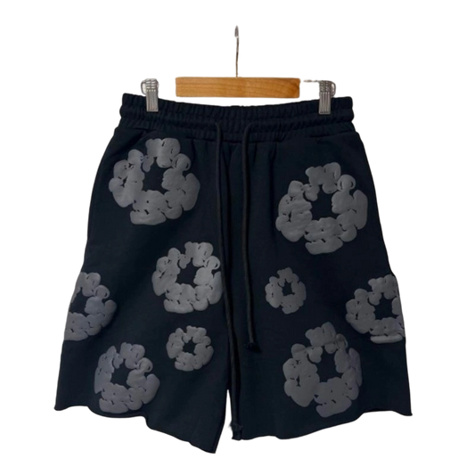 Denim Tears Cotton Wreath Shorts Black/Grey