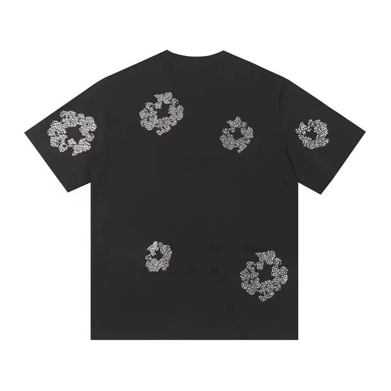 Denim Tears Rhinestone Cotton Wreath T-Shirt Black