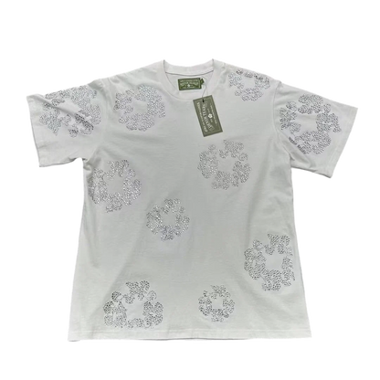 Denim Tears Rhinestone Cotton Wreath T-Shirt White
