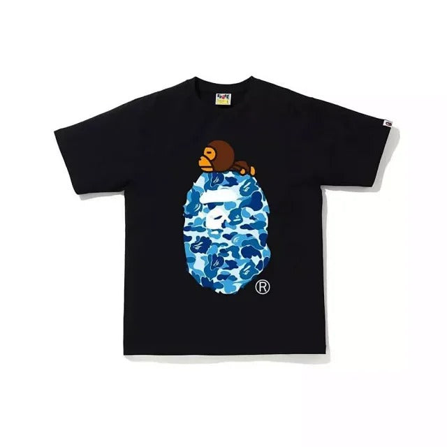 A Bathing Ape BAPE Big Ape Head Camo Logo Tee Black