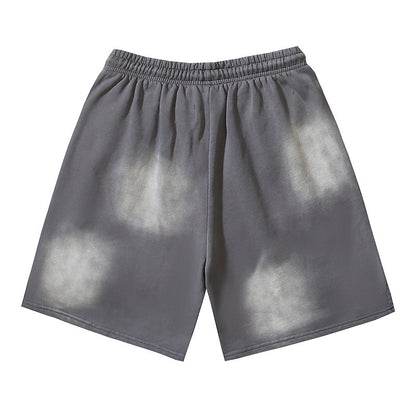 Hellstar Spray Fade Fleece Shorts Grey