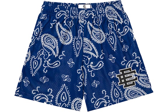 EE Basic Mesh Shorts Royal Paisley Blue