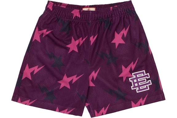 EE x Bape Mesh Shorts Purple Star