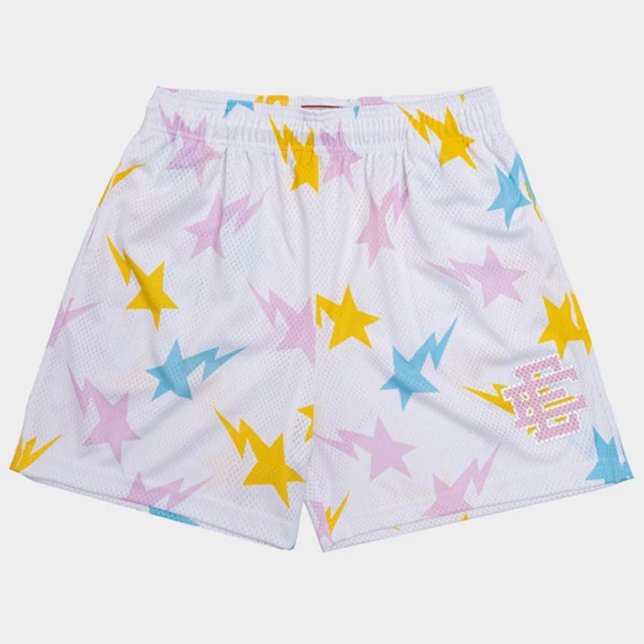 EE x Bape Mesh Shorts White Multi Star