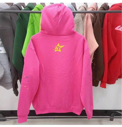 Sp5der P*NK Hoodie Black Pink