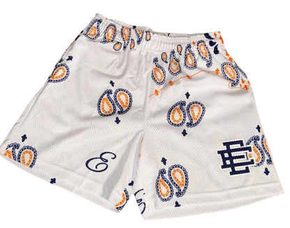 EE Basic Mesh Shorts White Paisley