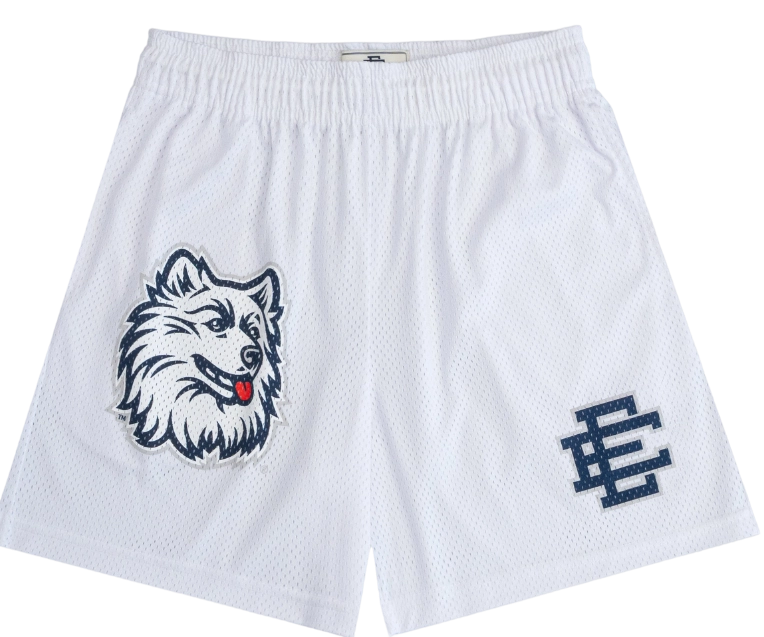 EE Basic Mesh Shorts UConn White