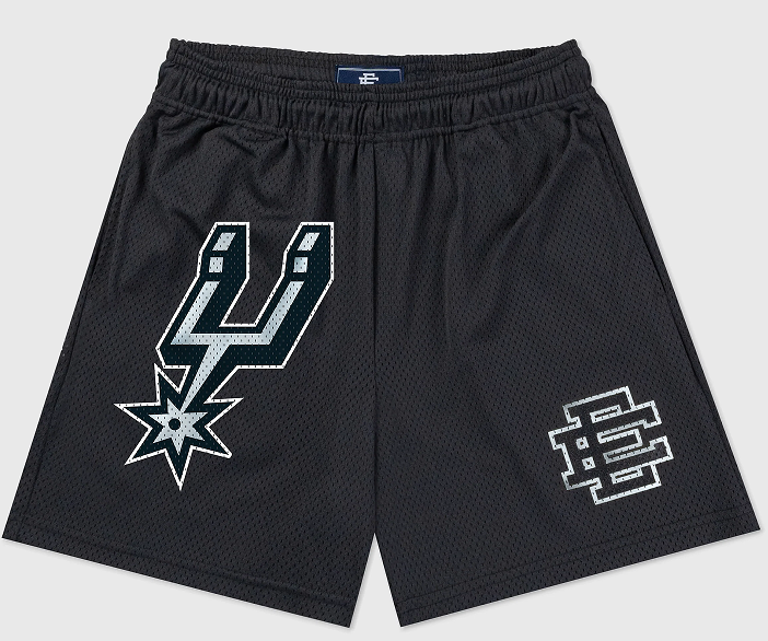 Eric Emanuel EE x NBA San Antonio Spurs Mesh Shorts Black