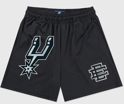 Eric Emanuel EE x NBA San Antonio Spurs Mesh Shorts Black