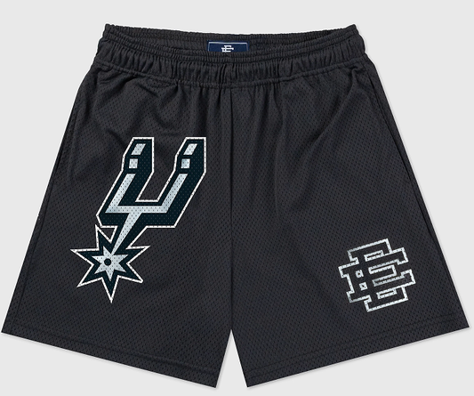 Eric Emanuel EE x NBA San Antonio Spurs Mesh Shorts Black