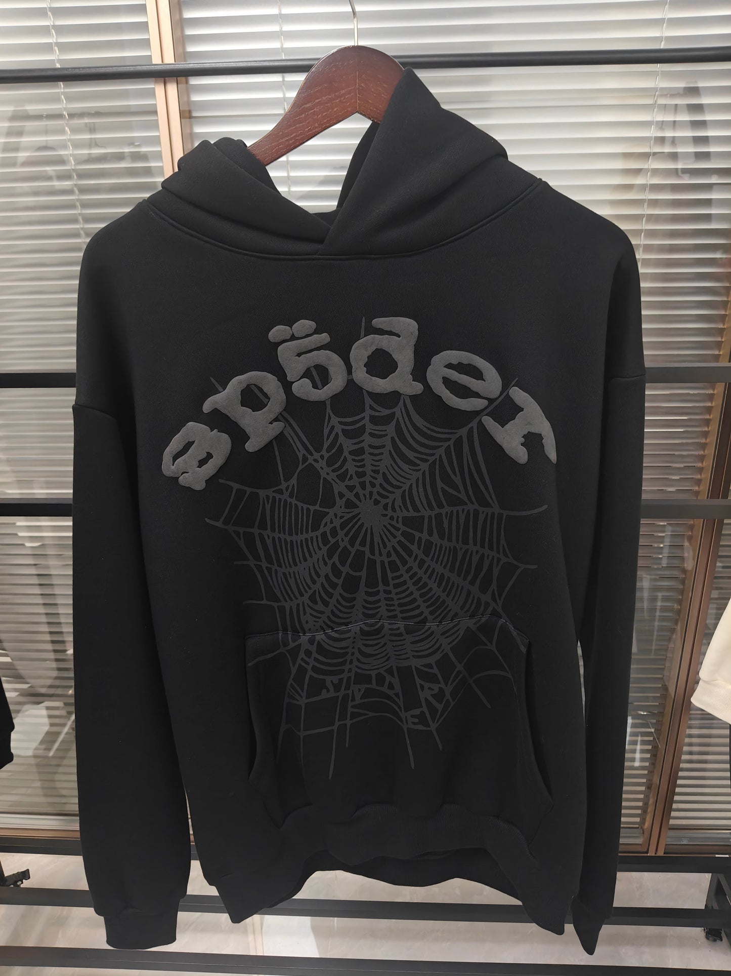 Sp5der Phantom Web Hoodie Black