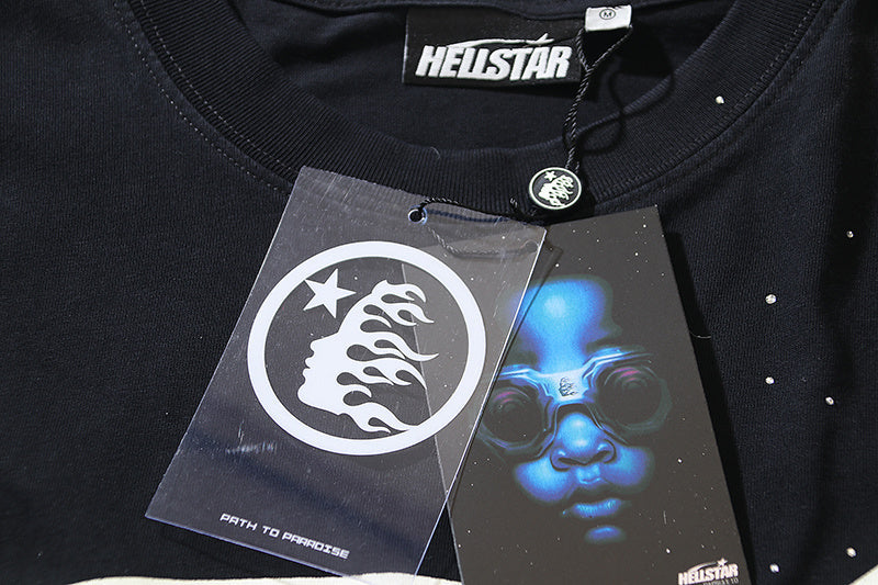 Hellstar Graphic Logo Vintage Washed Black T-Shirt