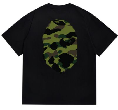 BAPE 1st Camo Big Ape Head Tee Black Green