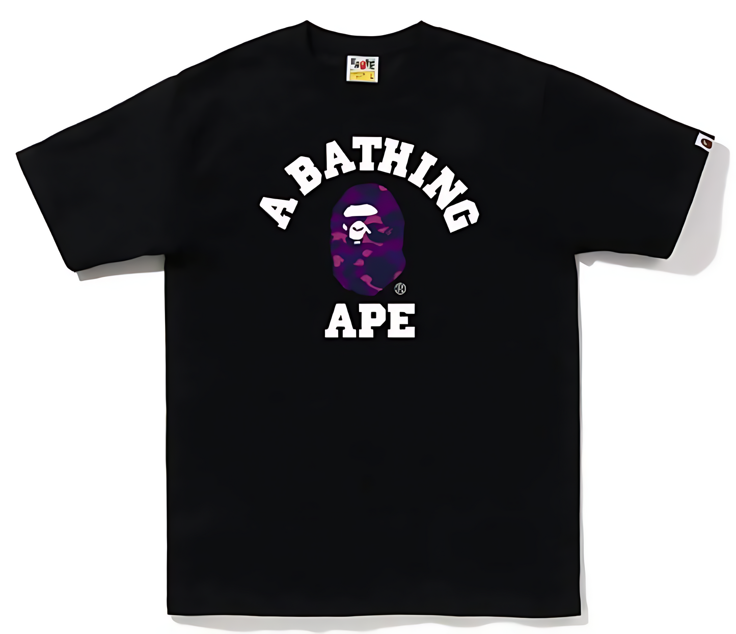 A Bathing Ape Color Camo College Tee Purple Camo