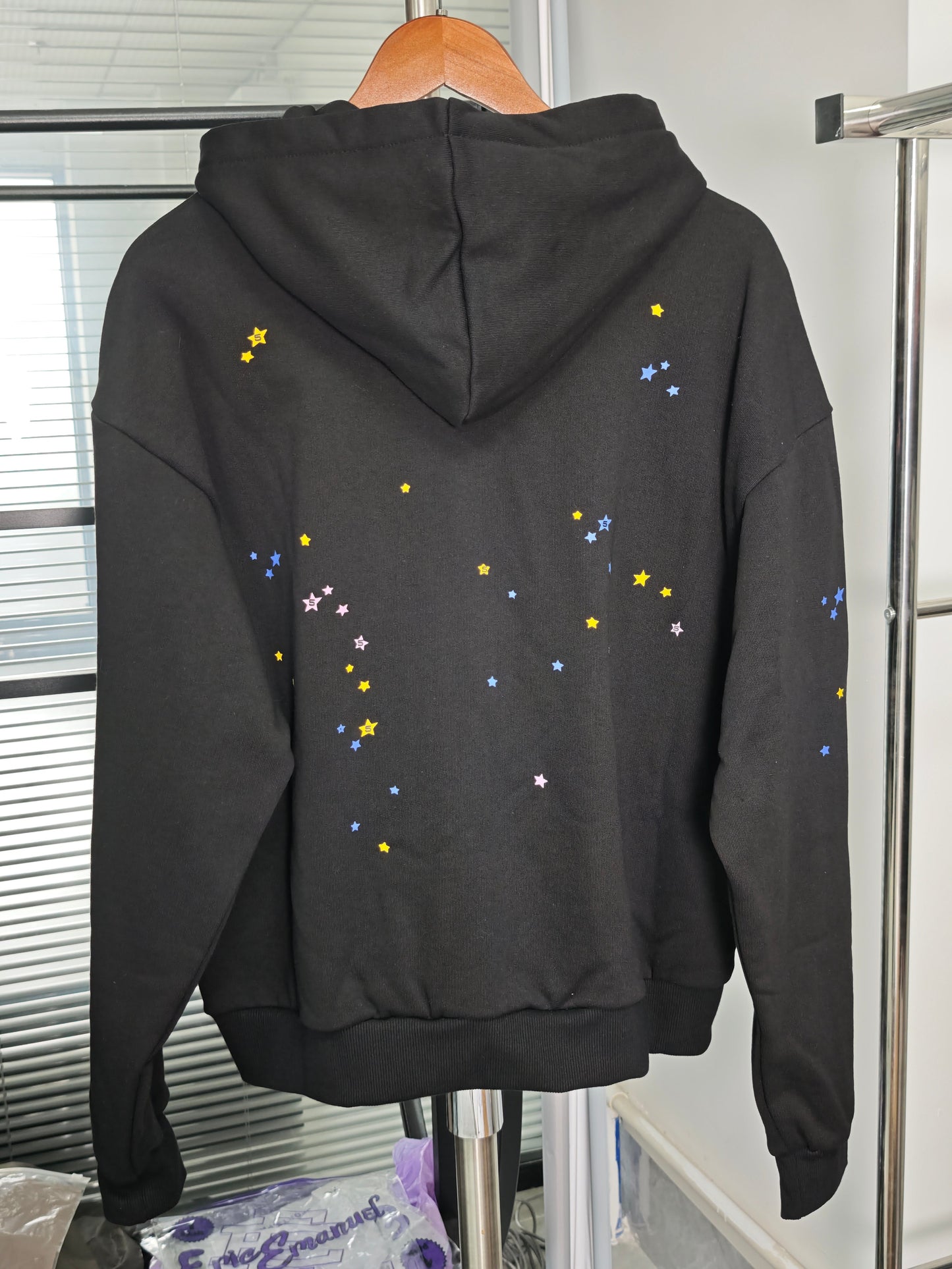 Sp5der Punk V2 Zip Up Hoodie Black