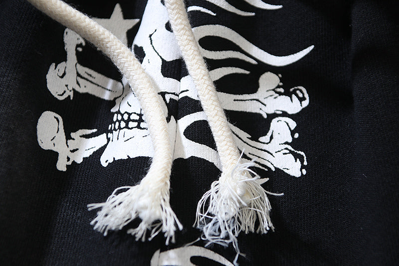 Hellstar Skull Shorts - Vintage Washed Black Sweat Shorts