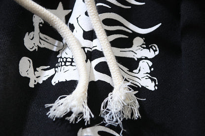 Hellstar Skull Shorts - Vintage Washed Black Sweat Shorts