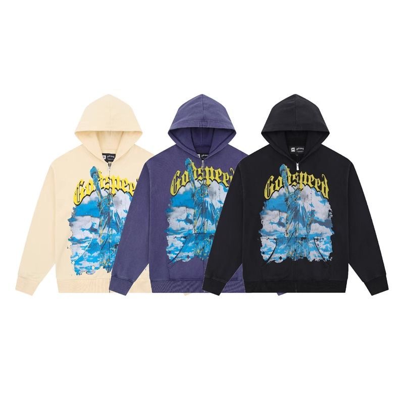 Godspeed Statue Of Liberty Zip Up Hoodie
