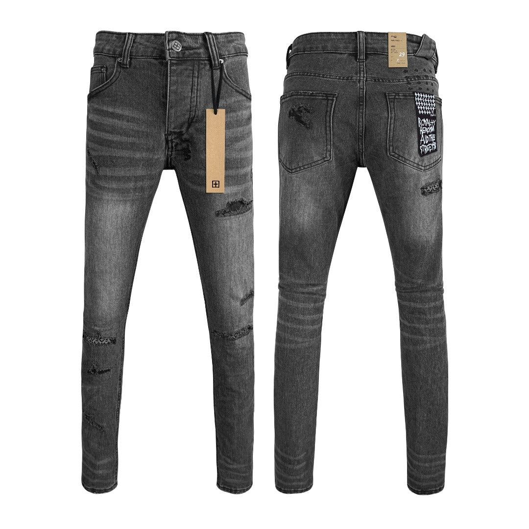 Ksubi Chitch Slim Men's Distressed Washed Grey Jeans