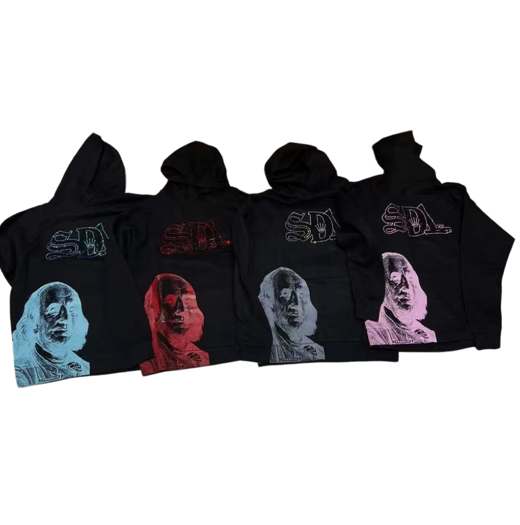 SDL Franklin Rhinestone Graphic Hoodie