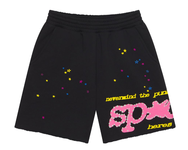 Sp5der Punk V2 Sweatshort 'Black'