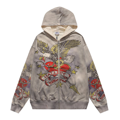 Vale Forever Nostalgia Zip Up 'Tattered/Grey'